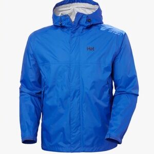 Helly Hansen HH Men Large Vibrant Blue Waterproof Lightweight Jacket Windbreaker